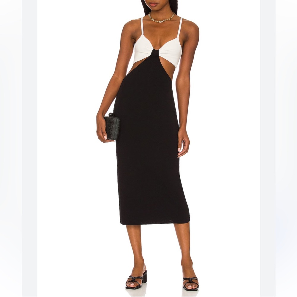 Solid & Striped Revolve Fitted Cutout Dress - image 1